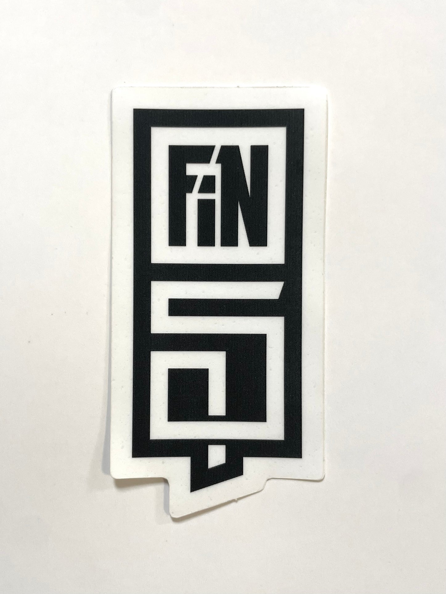 Fin S Black Sticker